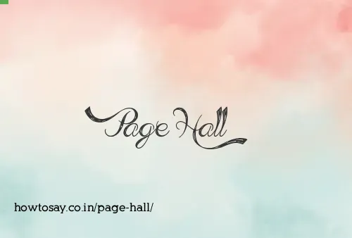 Page Hall