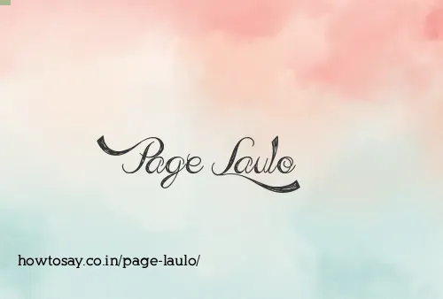 Page Laulo