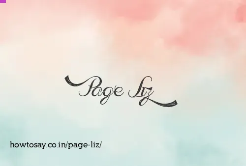 Page Liz