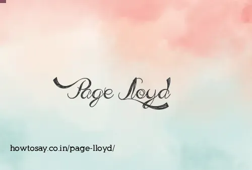 Page Lloyd