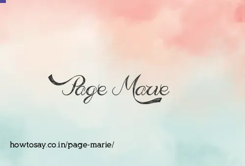 Page Marie