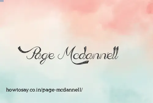 Page Mcdannell