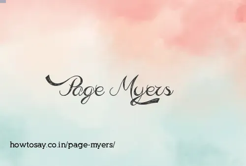 Page Myers