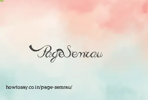 Page Semrau
