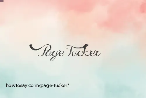 Page Tucker