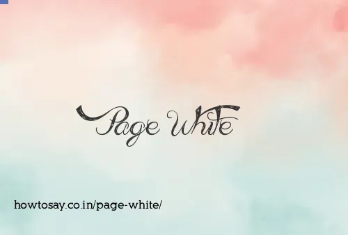 Page White