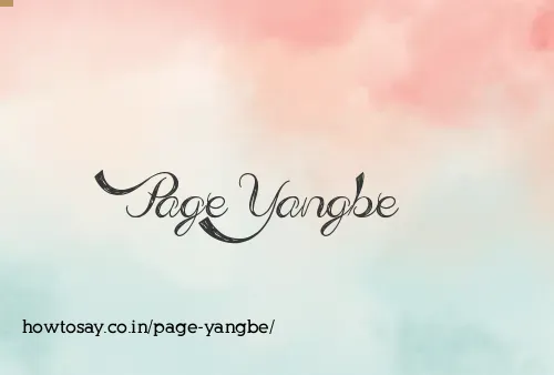 Page Yangbe