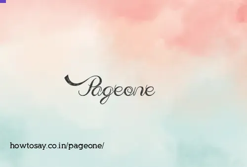 Pageone