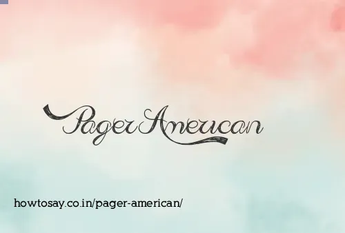 Pager American