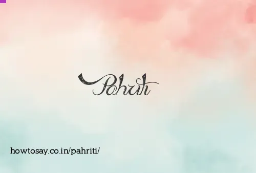 Pahriti