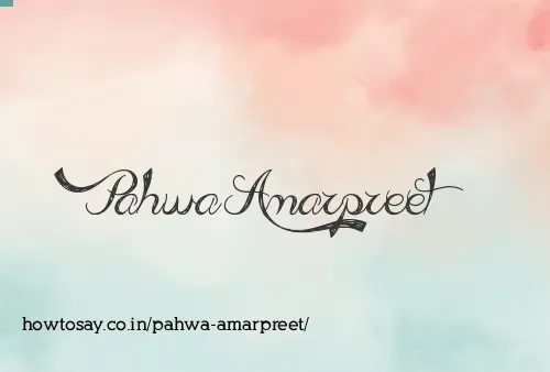 Pahwa Amarpreet