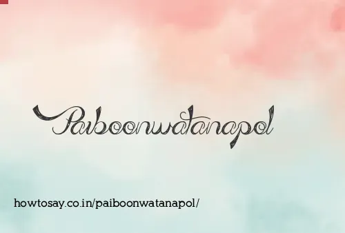 Paiboonwatanapol