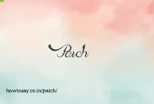 Paich