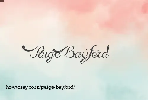 Paige Bayford