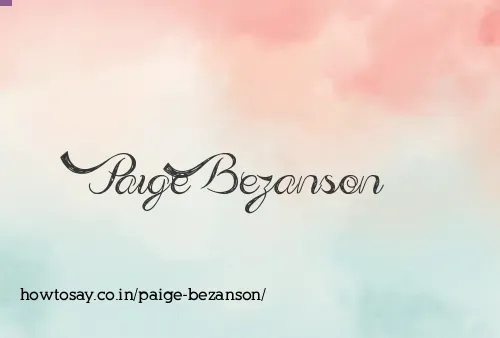 Paige Bezanson