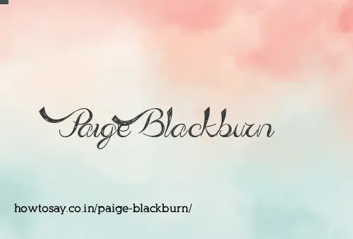 Paige Blackburn