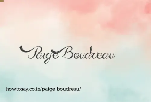 Paige Boudreau