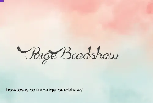 Paige Bradshaw