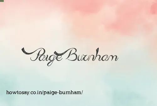 Paige Burnham