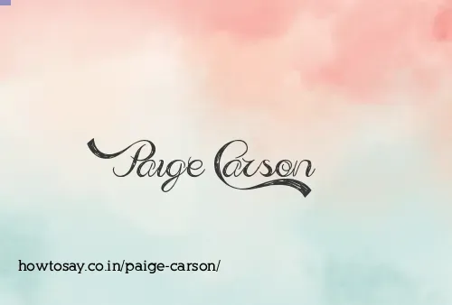 Paige Carson