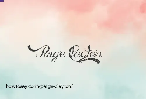 Paige Clayton