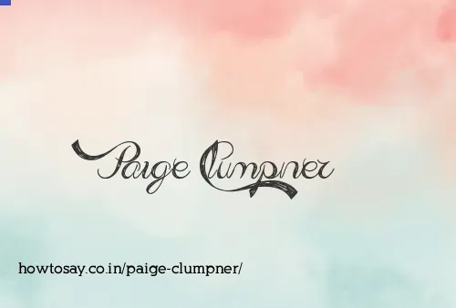 Paige Clumpner