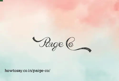 Paige Co