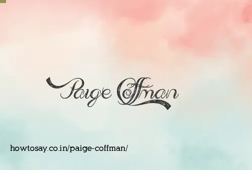 Paige Coffman
