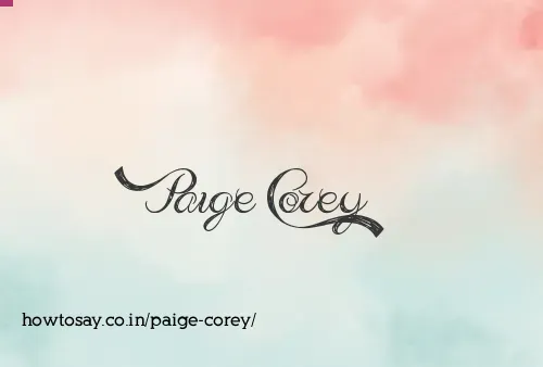 Paige Corey