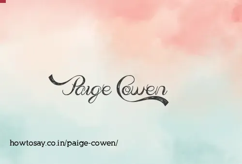 Paige Cowen