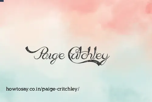 Paige Critchley