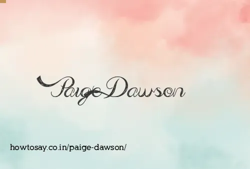 Paige Dawson