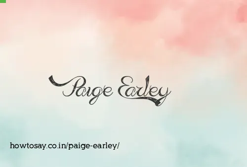 Paige Earley