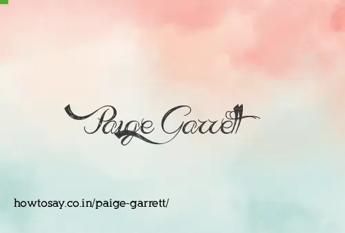 Paige Garrett