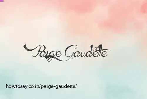 Paige Gaudette