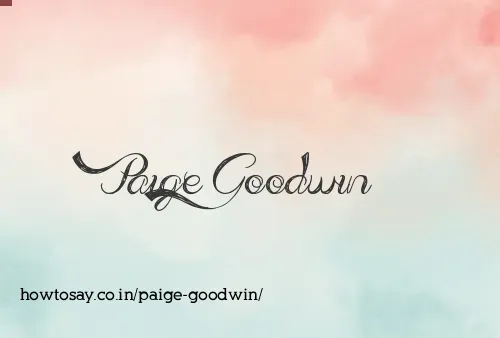 Paige Goodwin