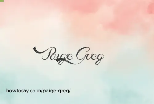 Paige Greg