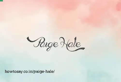 Paige Hale