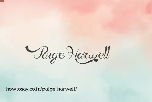 Paige Harwell