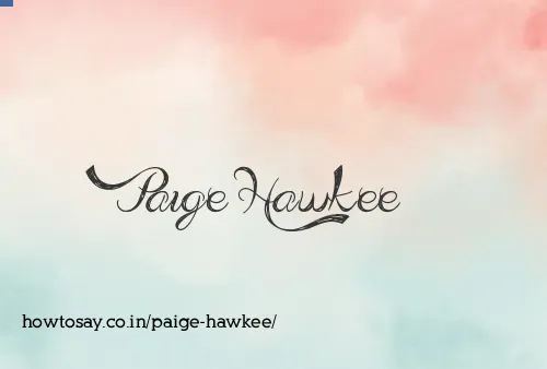 Paige Hawkee