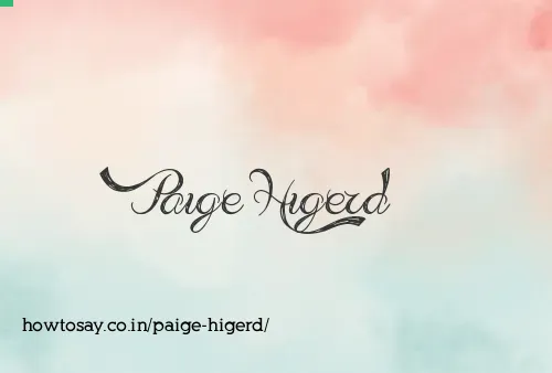 Paige Higerd