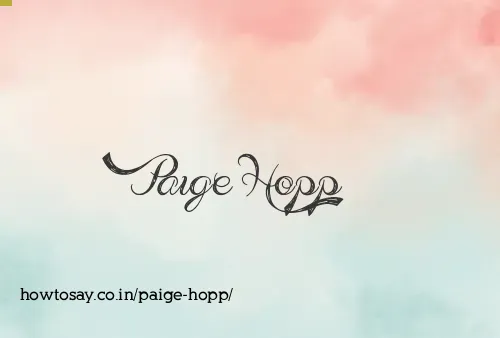 Paige Hopp