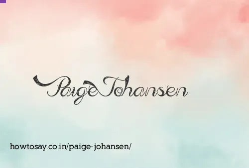 Paige Johansen