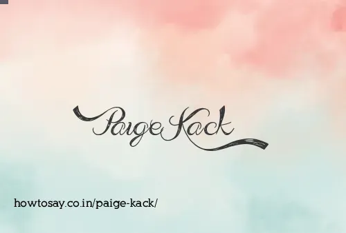 Paige Kack