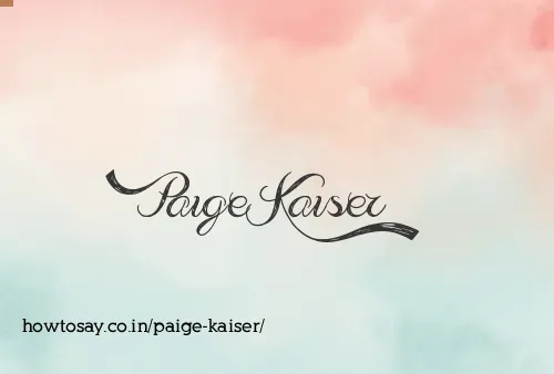 Paige Kaiser