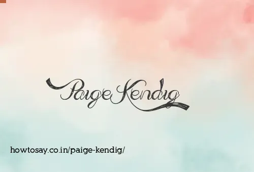 Paige Kendig