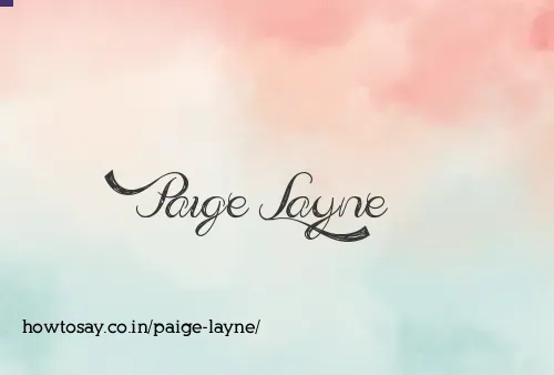 Paige Layne