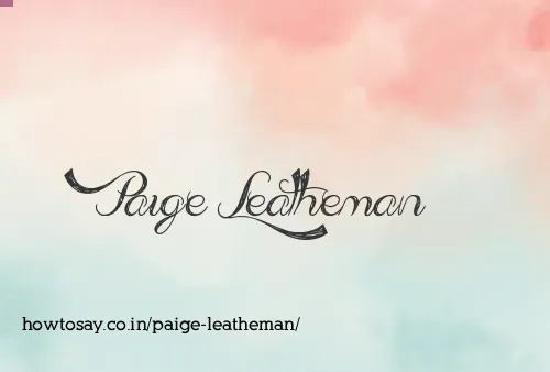 Paige Leatheman