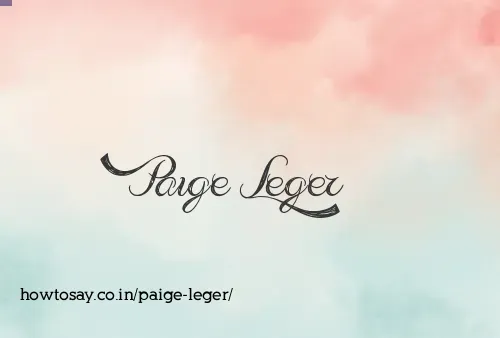 Paige Leger