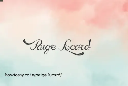 Paige Lucard